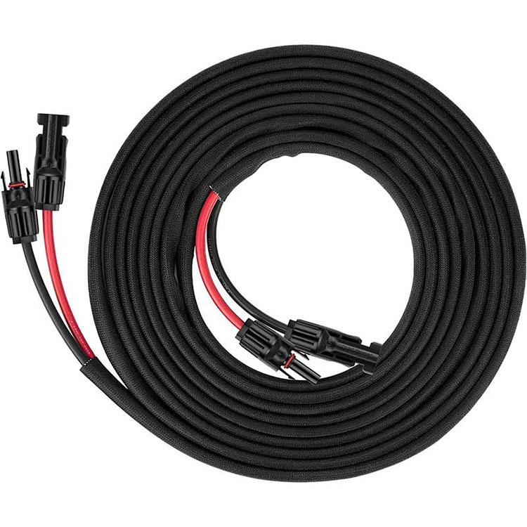 ツインワイヤーソーラーパネル延長ケーブル - 30Ft 10AWG(6mm2) ソーラー延長ケーブル